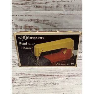 VTG 1974 The Rhinestone & Stud Setter by Ronco Bedazzler w/ Box & Accessories